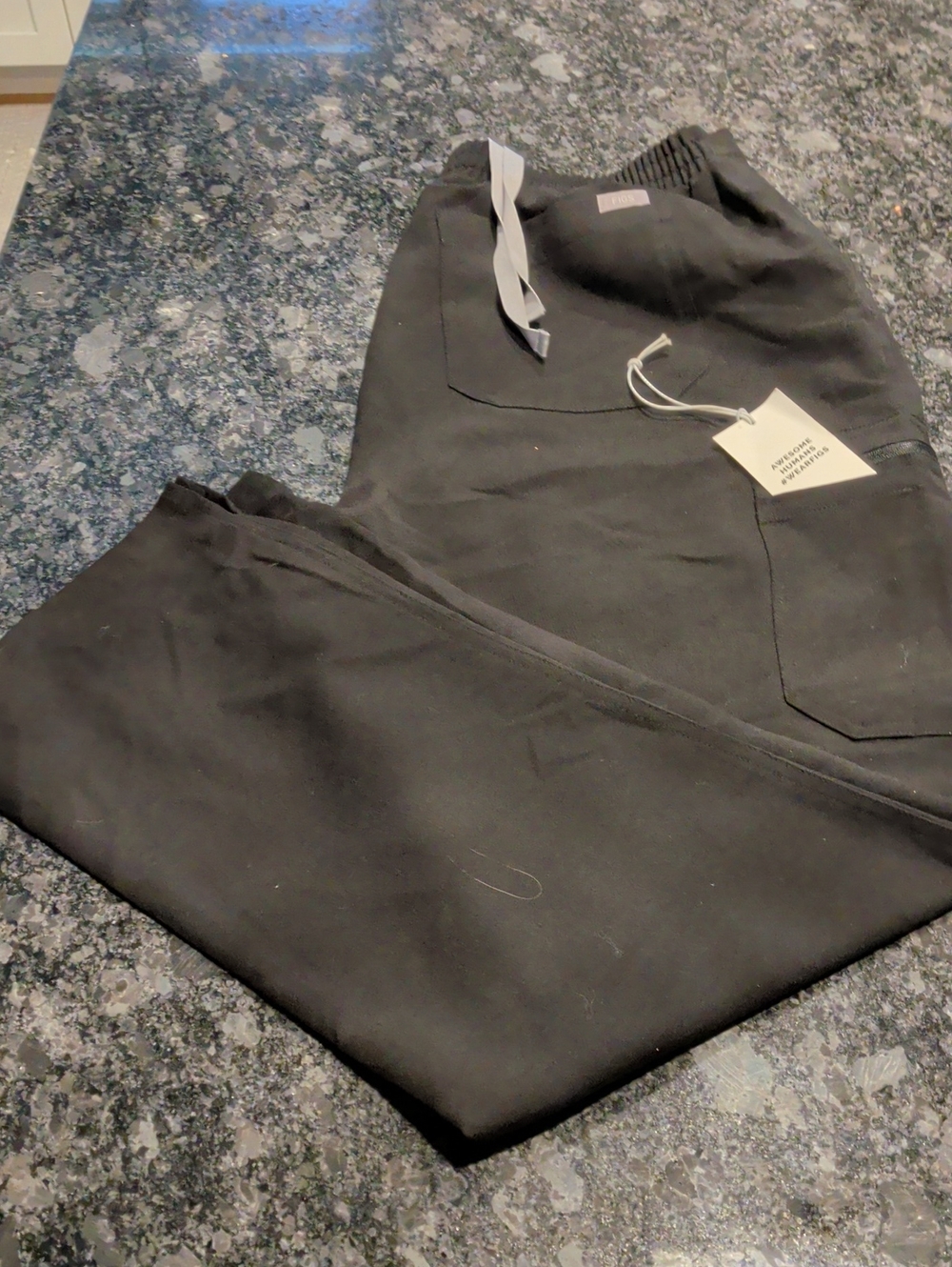 Figs Black Women's  Black with Drawstring
